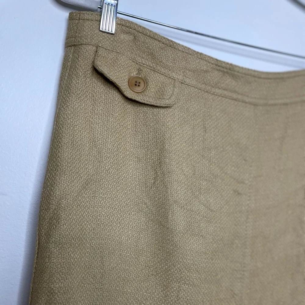 Zara Linen Cargo Skirt with Front Slit 12 - Picture 3 of 13